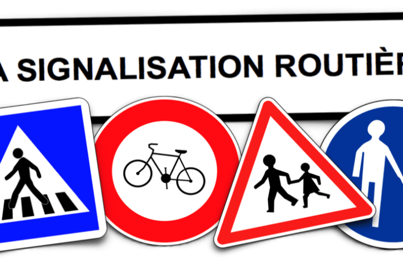 La signalisation routière dont le marquage au sol