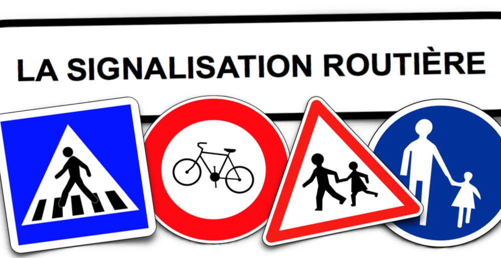 La signalisation routière dont le marquage au sol